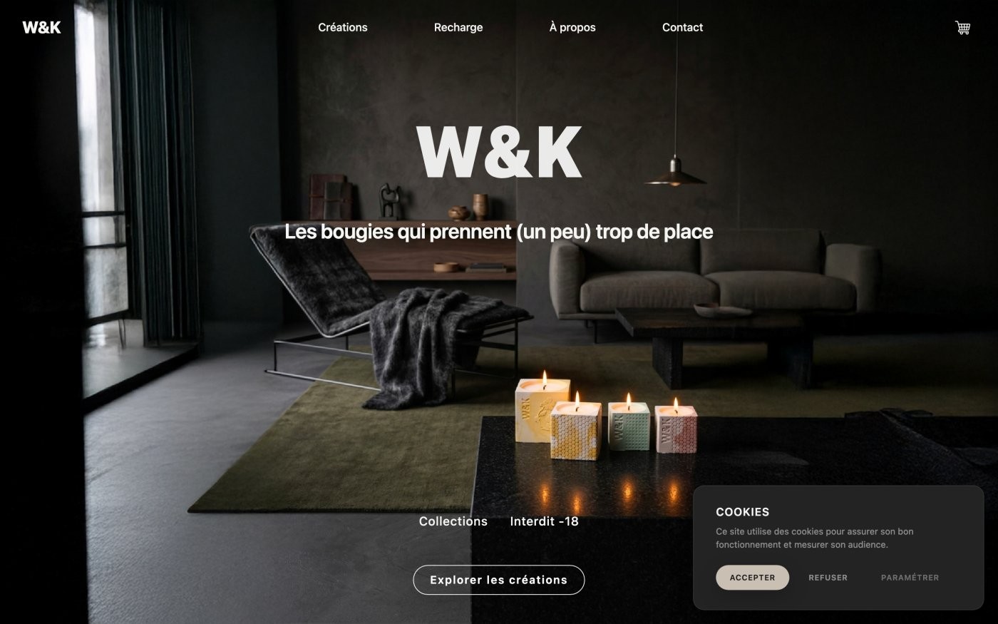 W&K â Boutique de bougies artisanales - Pixinside rÃ©fÃ©rence web