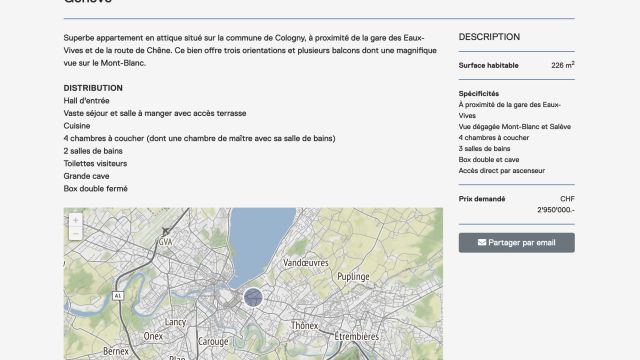 Site internet Immobilier — référence web Pixinside