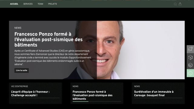 Collaboration Créative - Site Pillet SA par OctoberCMS — référence web Pixinside