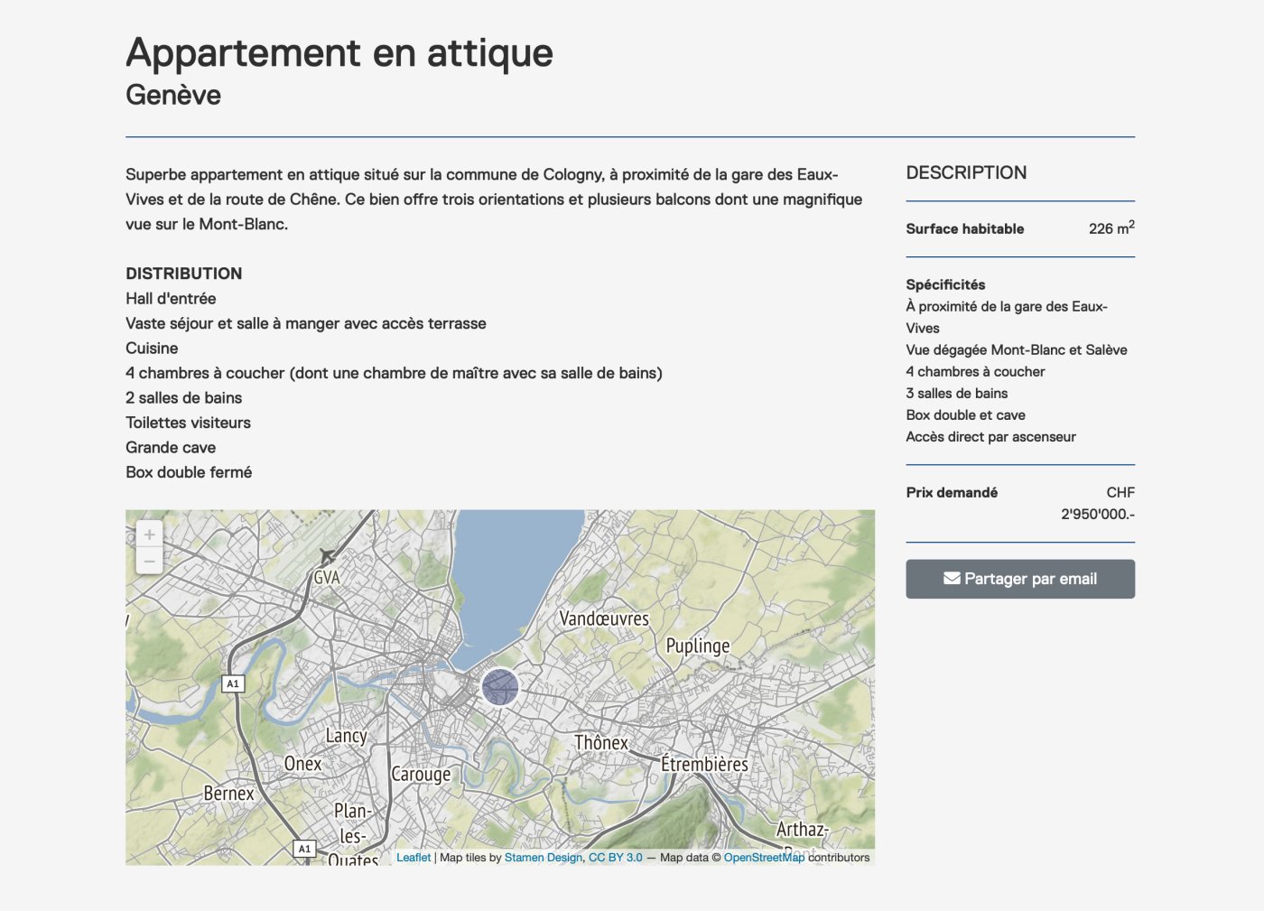 Site internet Immobilier - Pixinside référence web