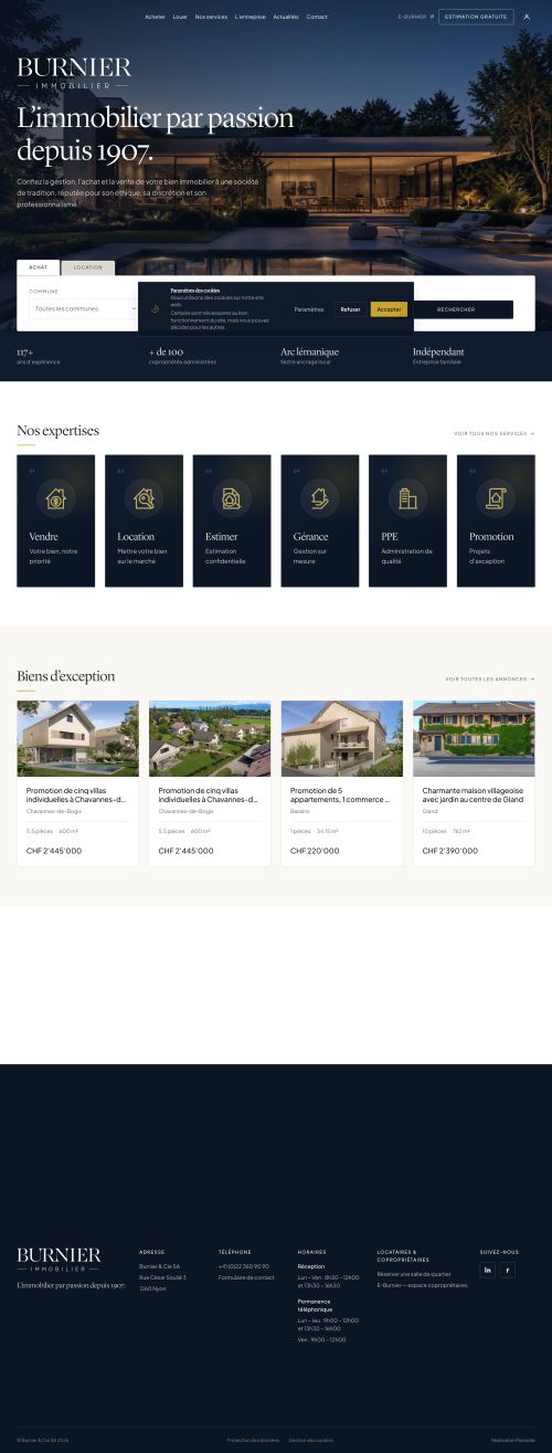 Refonte du site de la régie Burnier & Cie - image 1